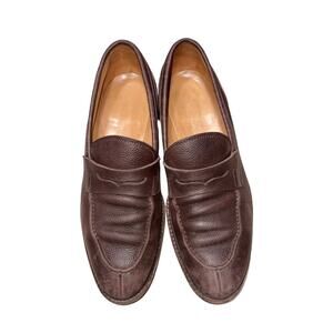Gravati for Bergdorf Goodman Brown Leather Penny Loafers    Size: 10M